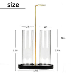Moocervi glass tubes act as ash catcher and storage for incense sticks.