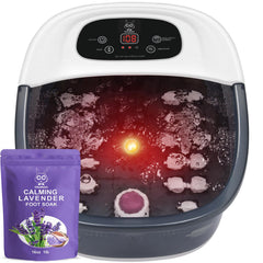 MoodRelish Foot Spa heat-bubbles soothe tired feet after a long day
