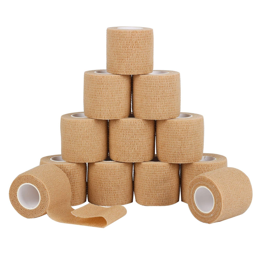 Mooerca bandages wrap 2inch 5yard rolls in skin color for quick, secure wrapping.