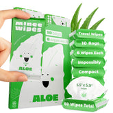 MOONIES pocket-size travel wipes for on-the-go cleansing.