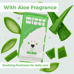 MOONIES Aloe fragrance travel wipes refreshing on flights.