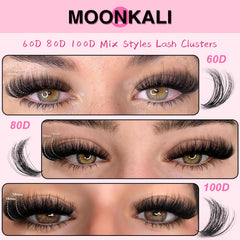 MOONKALI D-curly lash clusters deliver dramatic curl with lightweight feel