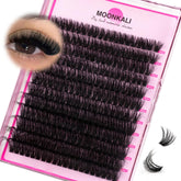 MOONKALI lash clusters 80D wispy 12-20mm create natural volume.