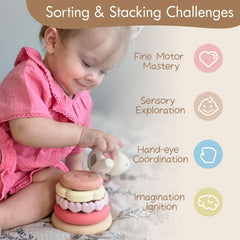 Moonkie baby teether with textured bumps encourages exploration and soothing oral comfort.