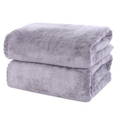MOONQUEEN grey bath towel 27x55 inches, quick-drying and absorbent.