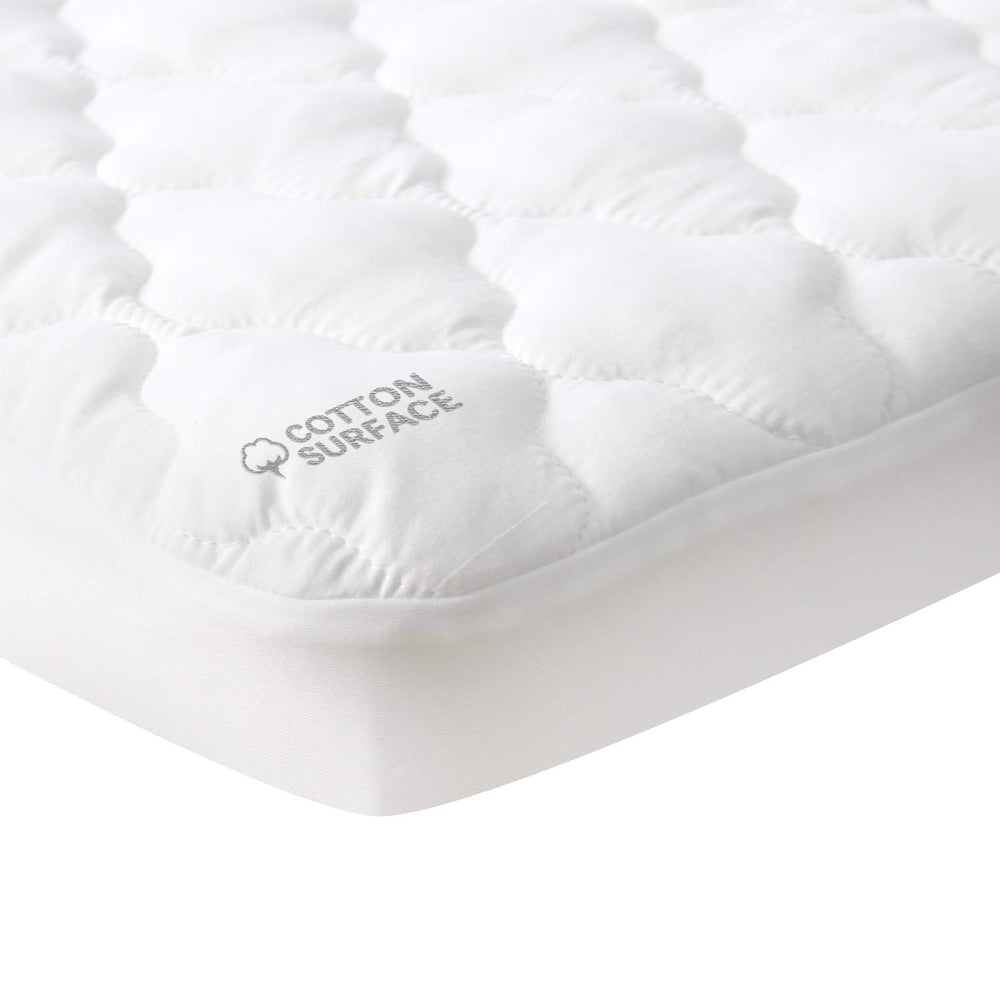 Moonsea pack and play mattress cover in cotton fabric for gentle baby skin.