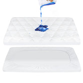 Moonsea Pack & Play mattress pad top detail showing soft microfiber surface