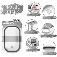 MoreFeel baby bathtub temperature sensor helps monitor bath warmth.