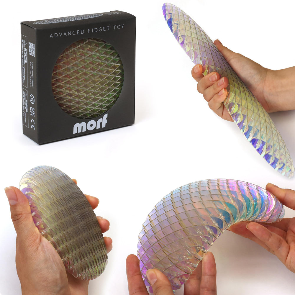 Morf Fidget Worm demonstrates bend and stretch to boost focus during tasks.