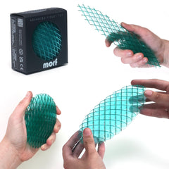 Morf Fidget Worm demonstrates bend and stretch for tactile play and focus.