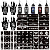 Moricher Henna tattoo kit ink bottles for bold, temporary body art.