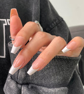 Morily light pink and white French tip press-on nails pack for at-home looks