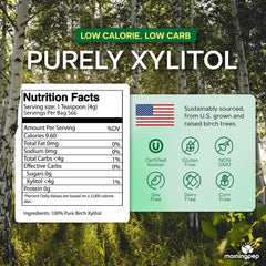 Morning Pep Pure Birch Xylitol measuring spoon, precise sweetness control