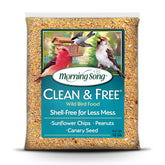 Morning Song Clean and Free shell-free blend for no-mess outdoor feeding.