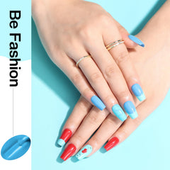 Morovan set in use during quick air-dry manicure.