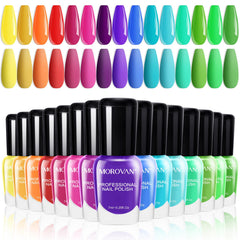Morovan 15-bright-color nail polish swatches show vibrant shades for every season.