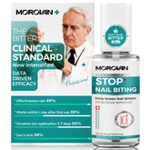 Morovan nail biting deterrent application on a child's nail for healthier growth.