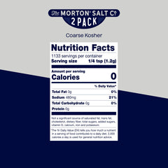Morton coarse kosher salt for brining and rubs, showing versatile use