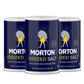 Morton iodized salt bottle pour demonstrates easy, controlled seasoning
