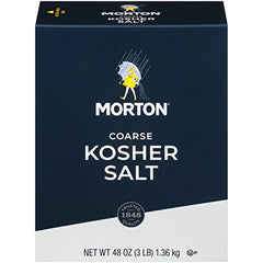 Morton Kosher Salt coarse for brining poultry or meat to enhance moisture