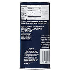 Morton Lite Salt kitchen drawer-counter display suggests versatile seasoning for everyday meals.