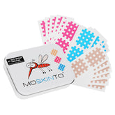 Moskinto patch applied on a mosquito bite for itch relief