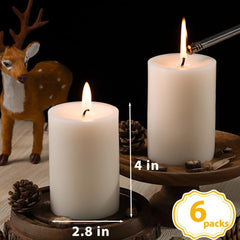 MOSROAD unscented pillar candles with dripless design for clean, smokeless ambiance.