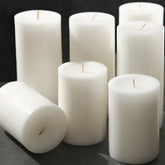 MOSROAD white pillar candles, 2.8x4 inch, six-pack, ideal for weddings and table ambiance.