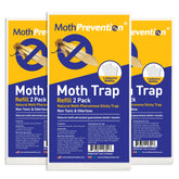 MothPrevention clothes moth trap refill strip in closet protecting wool garments.