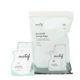 Motif Medical breastmilk bags with easy pour spout for mess-free transfers.