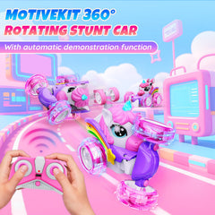 Motivekit USB direct charging keeps the unicorn car ready for more play.