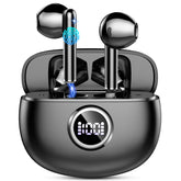 Motost wireless earbuds beside a compact charging case for portability.