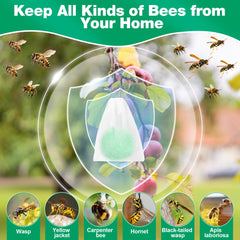 Motrapso Wasp Repellent hanging on porch deters nearby wasps.