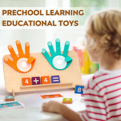 MOTREE wooden finger board for tactile math practice and fine motor skills