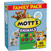 Mott's Animals Assorted Fruit Snacks pouches for convenient on-the-go snacking.