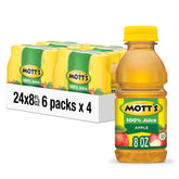 Mott's 8oz apple juice bottle ready for quick refreshment