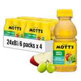 Mott's Apple White Grape Juice bottle front view, family-friendly on-the-go refreshment