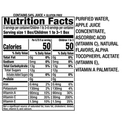 Mott's For Tots Apple juice 4-pack packaging shows convenient bundle for families.
