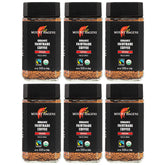 Mount Hagen freeze-dried instant coffee in a glass jar delivering bold, smooth flavor.