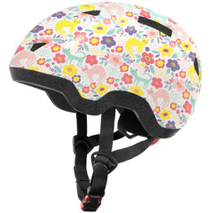 Mountalk Flower Kitten helmet, front view, secure fit with breathable vents for toddlers