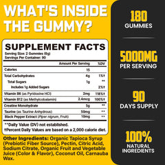 Close up of Moursope gummies highlighting mixed berry flavor for tasty supplementation