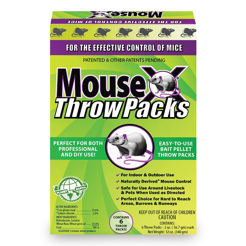 MouseX Throw Packs packaging on shelf for quick pest control planning.