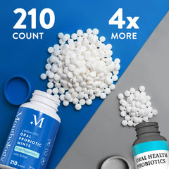 Mouthology bottle label highlights xylitol for enamel-friendly support.