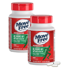 Move Free Advanced Plus MSM bottle front showing joint support packaging