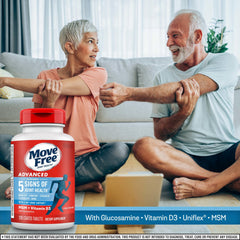 Move Free Advanced bottle label close-up highlighting key ingredients