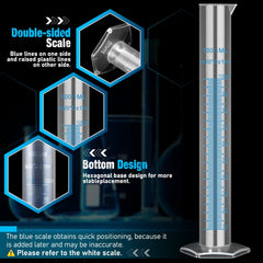 Moveland 50ml graduated cylinder with hexagonal base for stable use