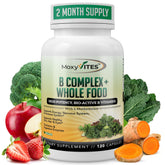 MoxyVites bottle-front showcases vegan B complex for daily energy and immune support.
