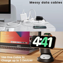 Mpaargoow MagSafe charger stand aligns for quick charging.