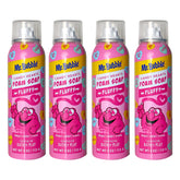 Mr. Bubble Village Edition strawberry candy label promotes playful bath time
