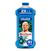 Mr. Clean 2X Concentrated bottle for versatile all-surface cleaning.